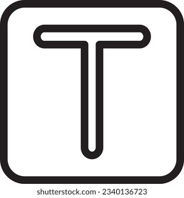 Icono de esquema de formato de fuente de texto