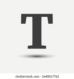 Text font icon isolated on white background. Vector illustration. Eps 10.
