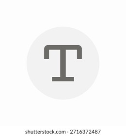 text font icon sign vector
