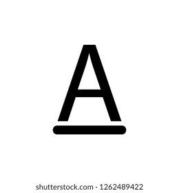text, font icon. Simple glyph vector of text editor set icons for UI and UX, website or mobile application