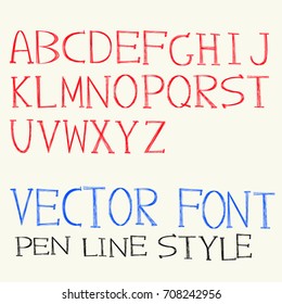Text font pen line marker style 