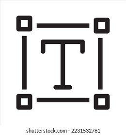 Text format icon. Vector and glyph