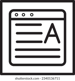 Text Format Windows Outline Icon