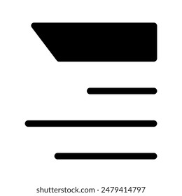 Text Formatting To Right Icon Vector Symbol Design Illustration