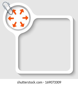 text frame for any text with arrows and paper clip