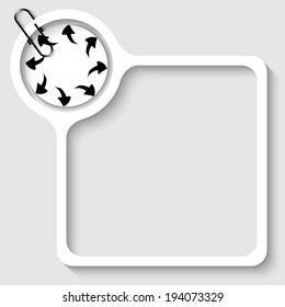 text frame for any text with arrows and paper clip