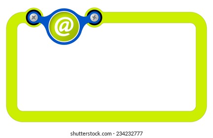 text frame for any text with email icon