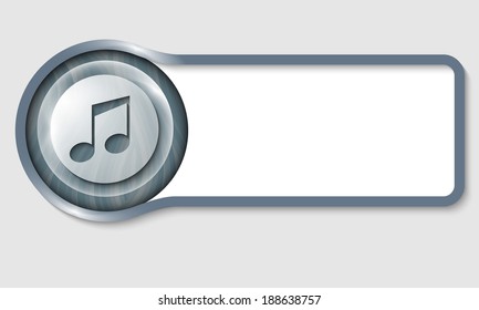 text frame for any text and transparent music icon