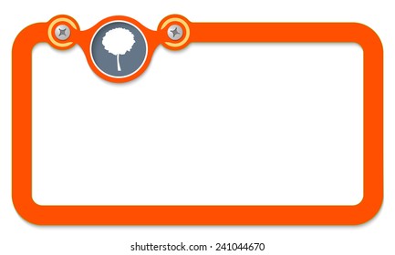 text frame for any text and tree symbol