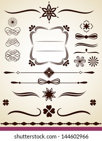 Text frame, border, dividers and decorations, jpg format of this image is also available