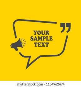 Text frame design vector illustration isolated on yellow background