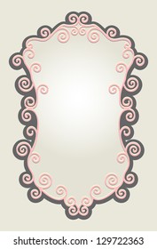 Text frame for greeting or invitation card, raster version also available