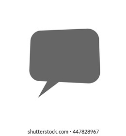 Text frame icon. Rounded speech box. Chat message bubble. Stock vector illustration