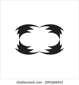 Text frame icon. Simple style big sale poster background symbol. Logo design element. Text frame t-shirt printing. Vector for sticker.