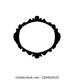 Text frame icon. Simple style big sale poster background symbol. logo design element. T-shirt printing. Vector for sticker.