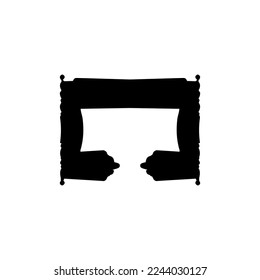 Text frame icon. Simple style big sale poster background symbol. logo design element. T-shirt printing. Vector for sticker.