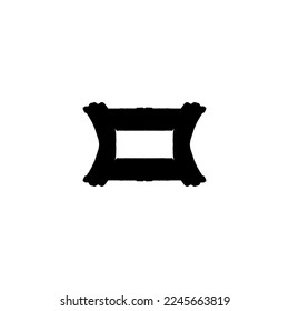 Icono de marco de texto. Símbolo de fondo de afiche de gran venta de estilo simple. elemento de diseño de logotipo. Impresión de camisetas. Vector para pegatinas.
