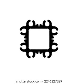 Textrahmensymbol. Einfach-Stil Großhandel Poster Hintergrund Symbol. Logo-Design-Element. T-Shirt-Druck. Vektorgrafik für Aufkleber.