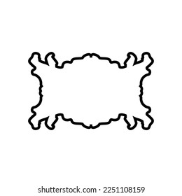 Text frame icon. Simple style big sale poster background symbol. logo design element. T-shirt printing. Vector for sticker.