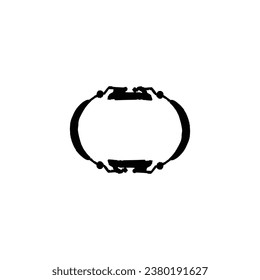 Text frame icon. Simple style big sale poster background symbol. logo design element. T-shirt printing. Vector for sticker.