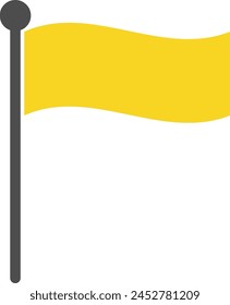 Text frame illustration of yellow flag