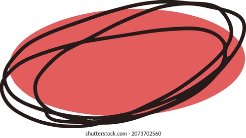 text frame oval shape for your design. Red and black box like speech bubble 