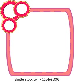 Text frame Pink frame to frame, simple report, education, school, kids, kindergarten, elementary school