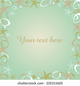 Text frame with sea-stars and stones