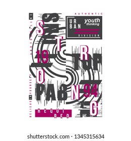 text frame slogan graphic typography design vector for ready print t shirt