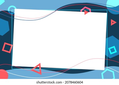 Text Frame Surrounded With Assorted Flowers Hearts And Leaves. Framework For Writing Ringed With Different Daisies, Hearts And Tree Leaves