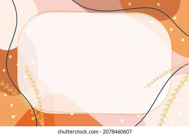 Text Frame Surrounded With Assorted Flowers Hearts And Leaves. Framework For Writing Ringed With Different Daisies, Hearts And Tree Leaves