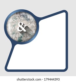 text frame with texture of numbers and ampersand