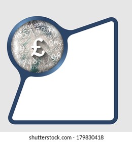 text frame with texture of numbers and pound sign