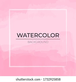 marco de texto con fondo de color de agua rosa, capas separadas, eps vectoriales10