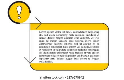 A text frame for your text with exclamation mak