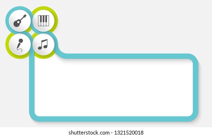 Text frame for your text with music symbols