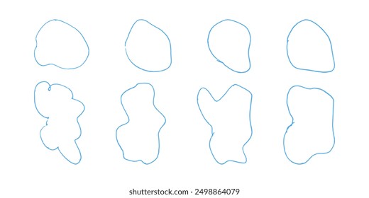 Text frames hand drawn style doodle decorative. For labels and tags on containers. Vector illustration set.