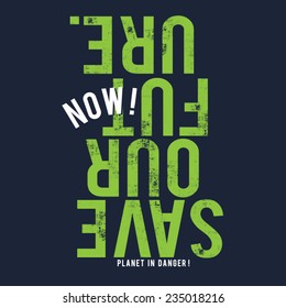 Text Future  typography, t-shirt graphics, vectors