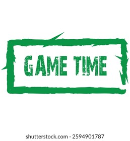 Text GAME TIME spelled out in wooden letter. Surrounded by dice, dominoes other game pieces on black background. Table games. Stay home activity