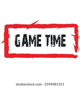 Text GAME TIME spelled out in wooden letter. Surrounded by dice, dominoes other game pieces on black background. Table games. Stay home activity