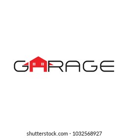 text garage symbol logo vector