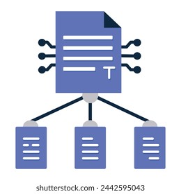 Text Generation Icon. Automated Content Creation: AI-driven generation of textual content for various applications.