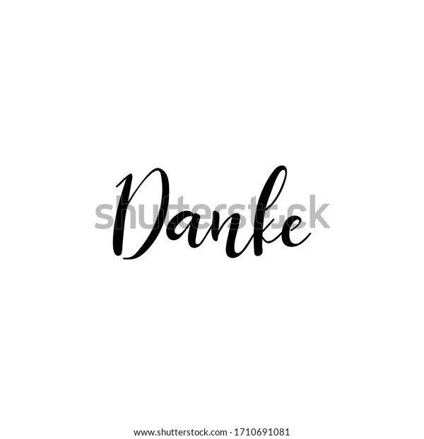 Text German Thank You Lettering Ink Stock Vector (Royalty Free ...