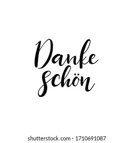 the text in German: Thank you very much. Lettering. Ink illustration. Modern brush calligraphy Isolated on white background. t-shirt design. Danke