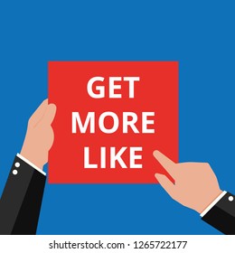 text Get More Like. Vector illustration