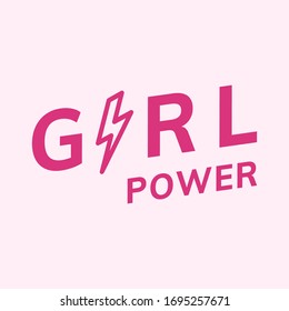 text girl power vector art editable