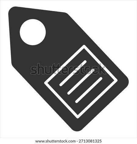 Text Glyph Icon Vector Illustration