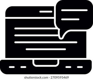 Diseño de icono de estilo de glifo de texto