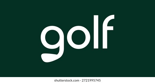text golf logo design, word mark golf logo graphic vector