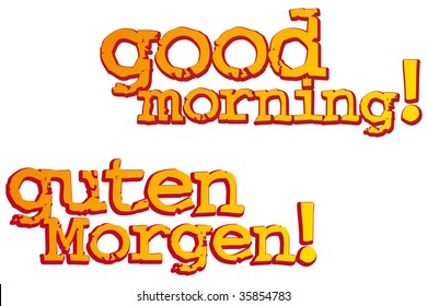 text good morning and guten morgen